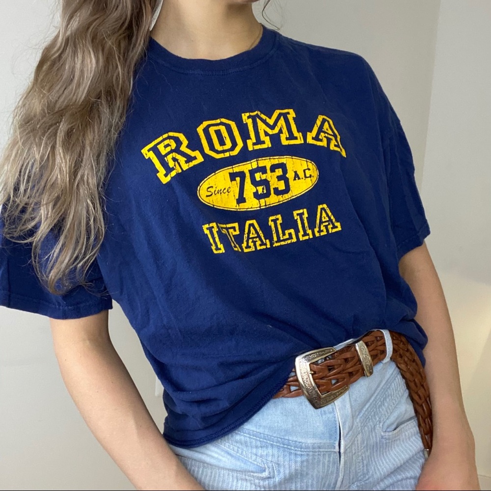 Vintage Baggy Screen Stars Rome Italy Graphic Tee 90s 1990s Internationa… - Picture 3 of 12
